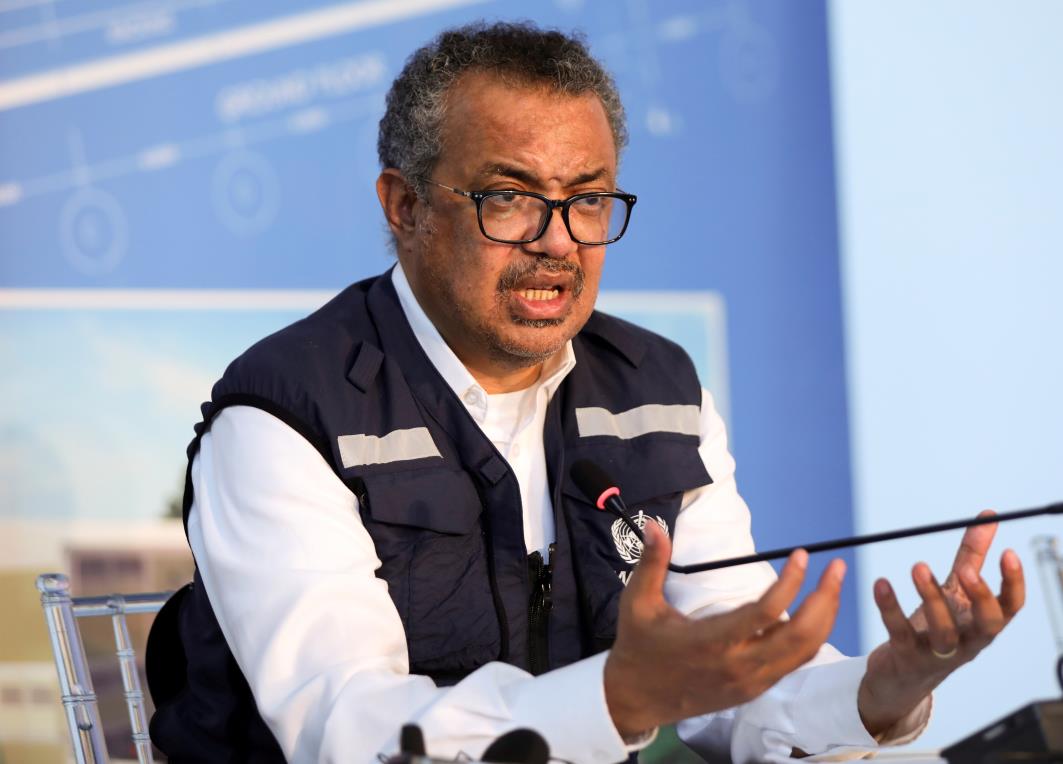 World Health Organization (WHO) Director-General Tedros Adhanom Ghebreyesus, gestures during a news co<em></em>nference in Beirut, Lebanon September 17, 2021. REUTERS/Mohamed Azakir/File Photo