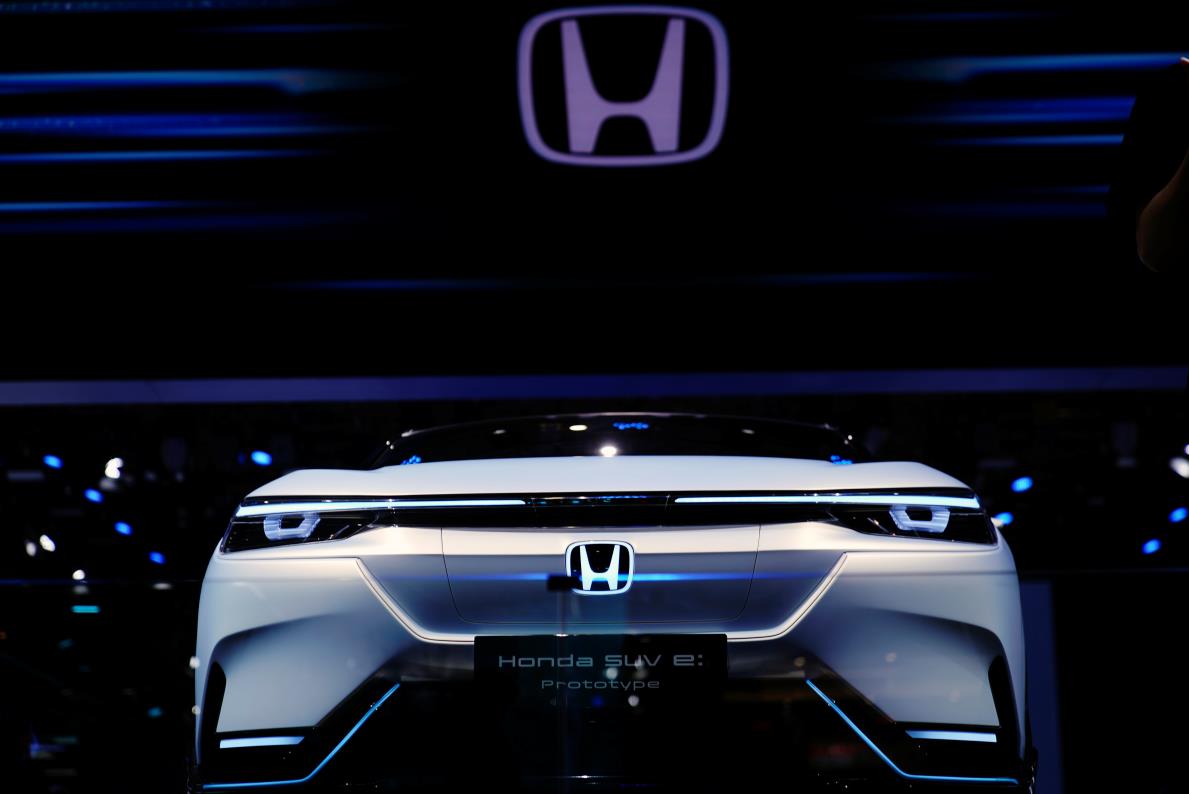 A Ho<em></em>nda SUV e:Prototype electric vehicle (EV) is seen displayed during a media day for the Auto Shanghai show in Shanghai, China April 20, 2021. REUTERS/Aly Song/File Photo