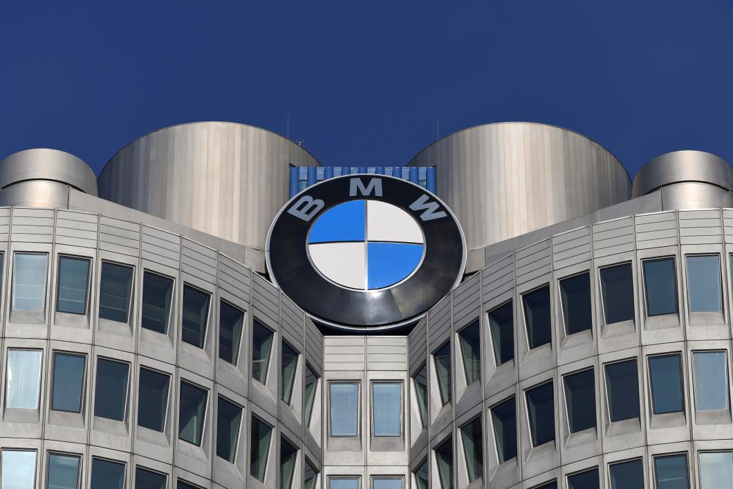 The logo of German car manufacturer BMW is seen on the company headquarters in Munich, Germany, December 5, 2019. REUTERS/Andreas Gebert 