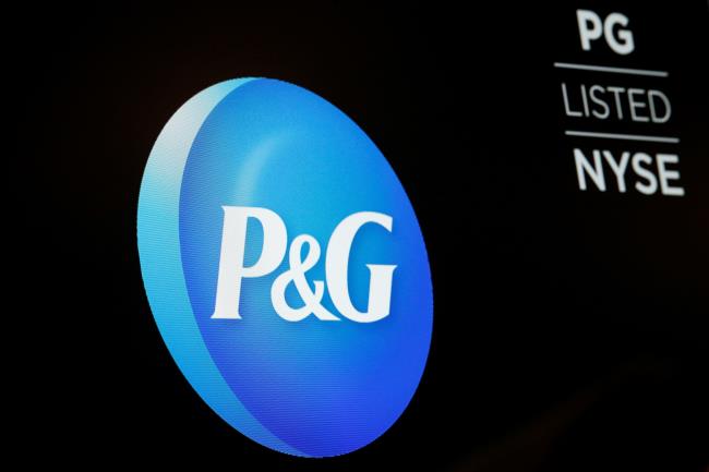 The logo for Procter & Gamble Co. is displayed on a screen on the floor of the New York Stock Exchange (NYSE) in New York, U.S., June 27, 2018. REUTERS/Brendan McDermid