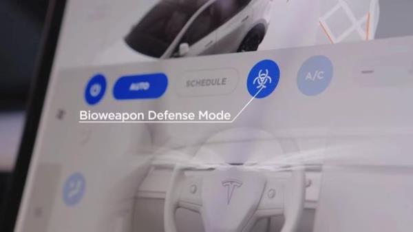 Tesla cars have a 'Bioweapon Defense Mode' setting