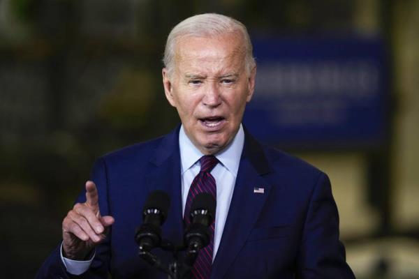 President Joe Biden speaks at Auburn Manufacturing Inc., in Auburn, Maine, Friday, July 28, 2023.