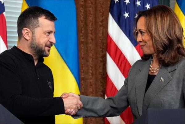 Vice President Kamala Harris meets with Ukraine's President Volodymyr Zelenskyy