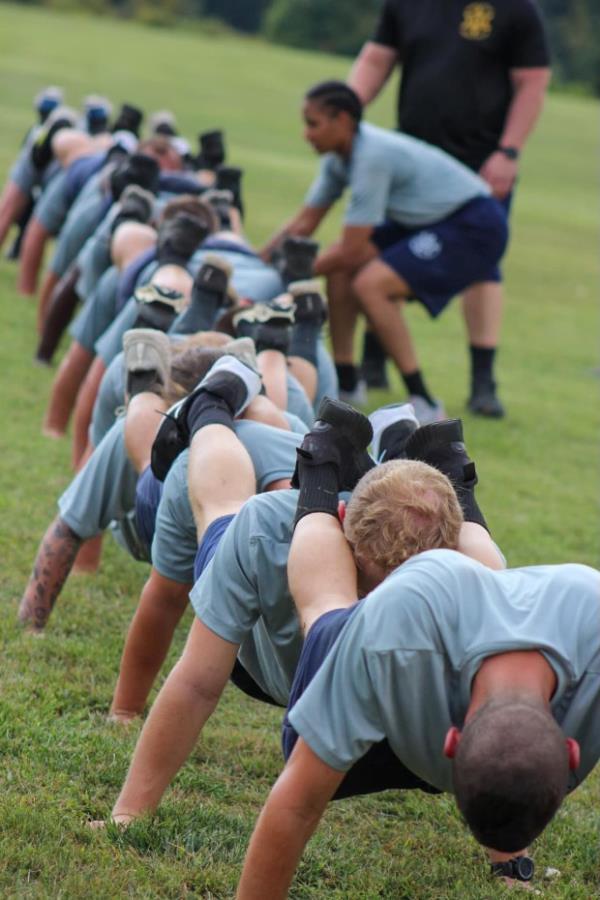 On Mo<em></em>nday Sept. 16th, CCSO Academy Class 8 began. This group of recruits from five different agencies across the state will spend the next 27 weeks learning Maryland law, the importance of physical fitness, and the significance of teamwork.(Allison Brannon/Carroll County Sheriff's Office Media)