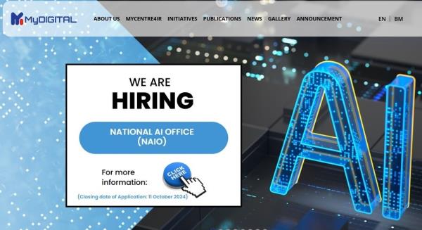 Want to shape Malaysia’s AI future? Putrajaya hiring for top leadership roles at new Natio<em></em>nal Artificial Intelligence Office