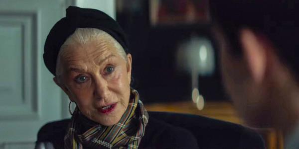 Helen Mirren as Grandmère speaking in White Bird