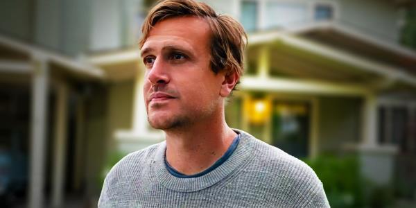 Jimmy (Jason Segel) outside Liz's house in Shrinking