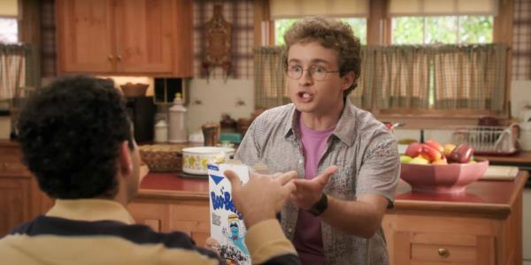 Adam fighting over breakfast in The Goldbergs