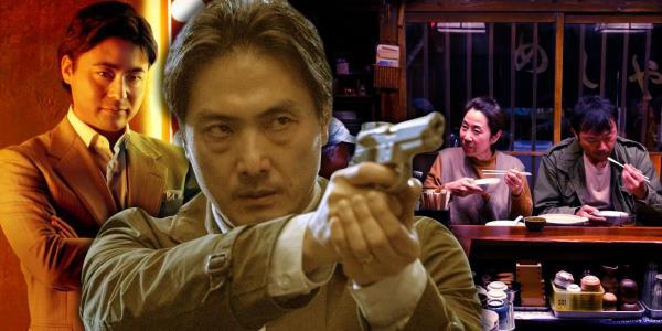 An edited image of The Naked Director, Giri/Haji, and Midnight Diner