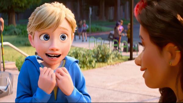 Riley talks to Val in Inside Out 2.