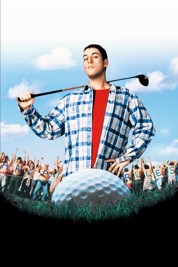 Happy Gilmore Textless Poster Showing Adam Sandler Holding a Golf Club Looking Down at a Ball