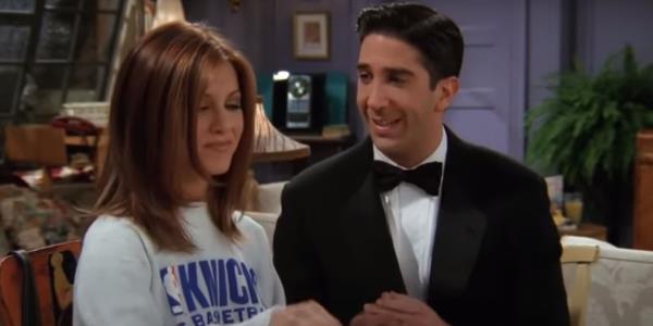 Ross Talking To Rachel In the Friends episode "The One Wher<em></em>e No One's Ready"