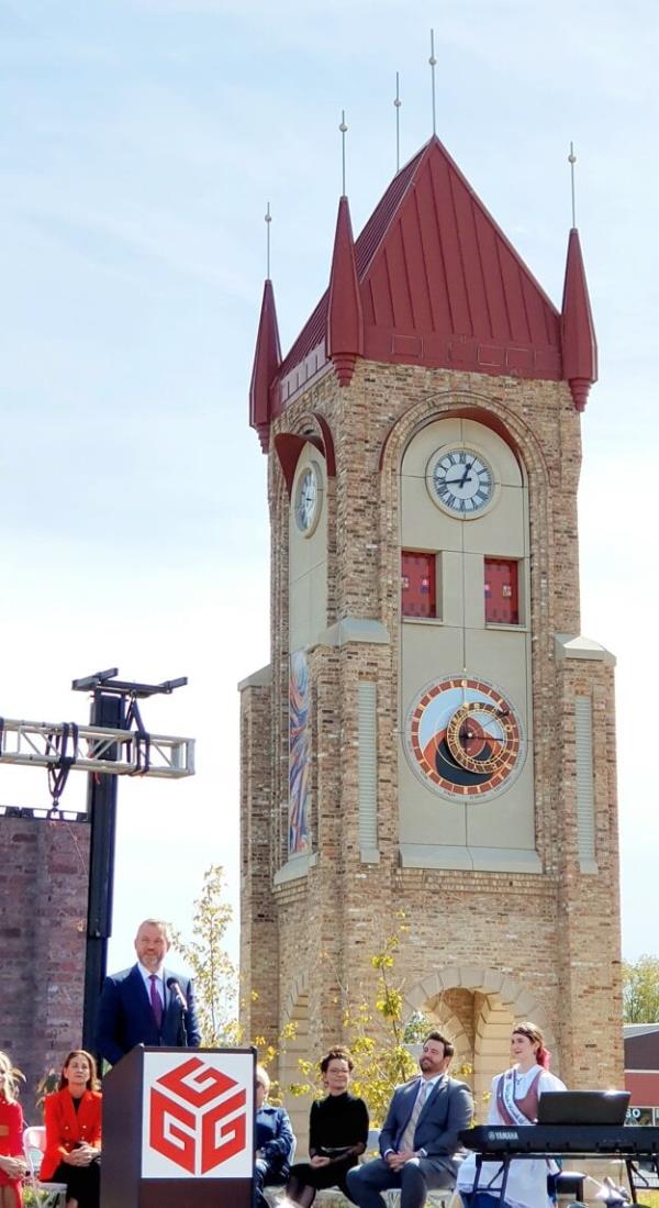 President Peter Pellegrini, together with Czech President Petr Pavel, officially launched the new Orloj on the renovated tower at the Natio<em></em>nal Czech & Slovak Museum and Library in Cedar Rapids, Iowa, on September 27.