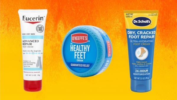 Foot repair creams from Eucerin, O'Keeffe's and Dr. Scholl's