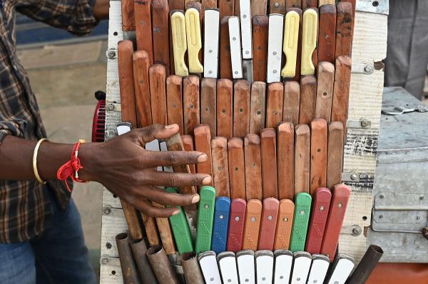 For DH Spectrum: A mobile knife sharpener in Rajarajeshwari Nagar Benglauru. 