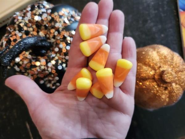 Invented in the 1880s, candy corn was at first known as "chicken feed," since corn was what most chickens ate back then. (Amy Drew Thompson/Orlando Sentinel)