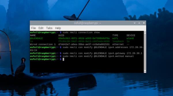 nmcli commands in Raspberry Pi terminal