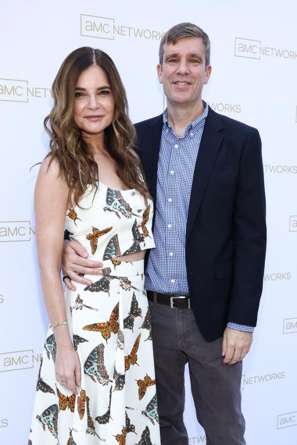 Betsy Brandt and Grady Olsen at AMC Networks' Emmy Brunch held at Ysabel on September 11, 2022 in West Hollywood, California.