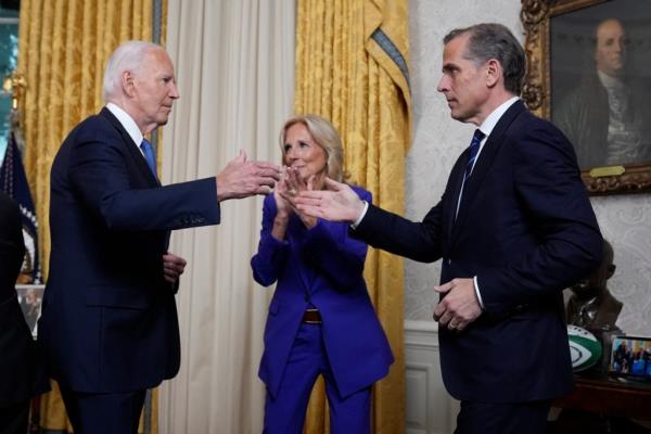 Joe Biiden with Hunter and Jill Biden.