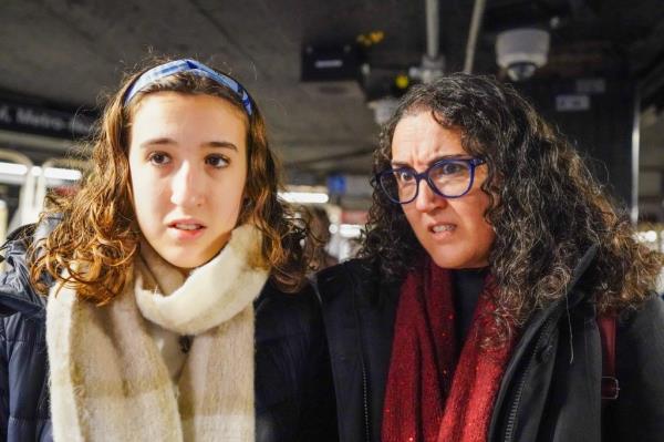 Amparo Corrales, age 45 a journalist from Madrid and her daughter Ines Alonso,