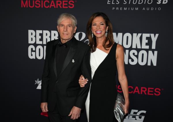 Michael Bolton and Heather Kerzner attend the 2023 MusiCares Persons Of The Year ho<em></em>noring Berry Gordy and Smokey Robinson at Los Angeles Co<em></em>nvention Center on February 03, 2023 in Los Angeles, California. 