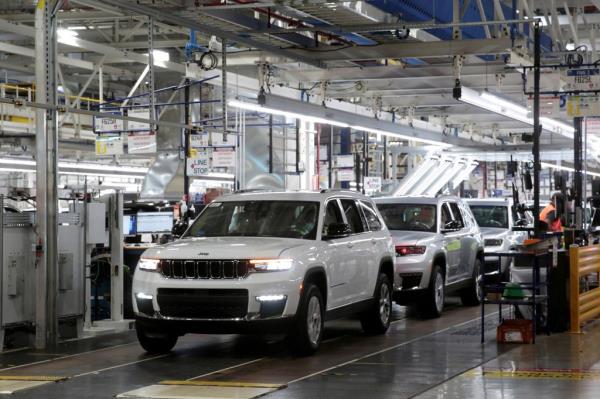 Jeep Grand Cherokee vehicles are seen on the final line at the Detroit Assembly Complex - Mack Plant in Detroit, Michigan, U.S., June 10, 2021.