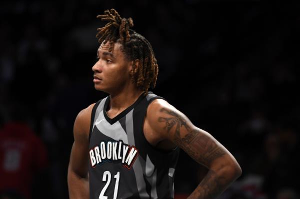 Noah Clowney looks on during the Nets-Cavaliers game on Dec. 16, 2024. 