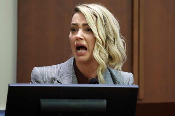 Amber Heard during the Johnny Depp trial in May 2022