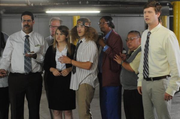 Erik Griffin, Jillian Bell, Blake Anderson, Jesse 'Jet Set' Hudson, Waymond Lee, Anders Holm in "Workaholics"