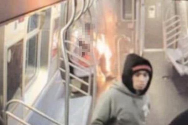 Subway surveillance images show the suspect.