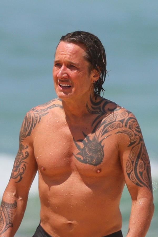 Kidman's husband Keith Urban joined her on the beach.