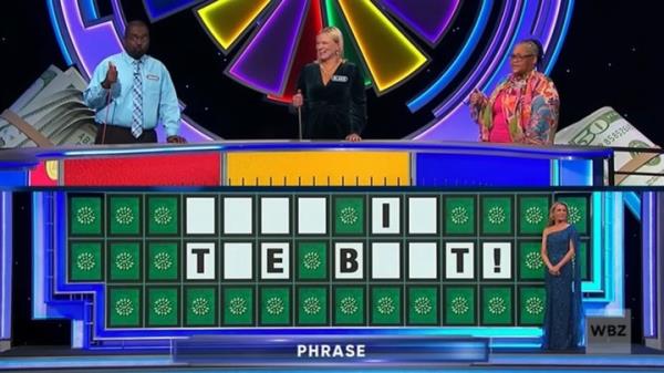 During a toss-up puzzle, the puzzle board had the letters for the phrase "_ _ _ _ /I _ /T _ E /B _ _ T!"