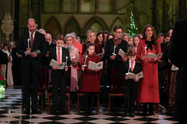 Kate Middleton with her family at her Christmas carol service on Dec. 6