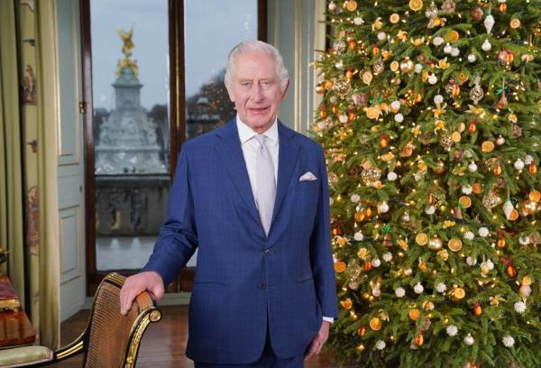 King Charles around Christmas time in 2023.