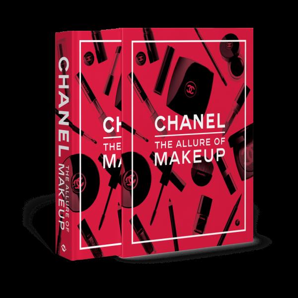 3D image of the book 'CHANEL-The Allure of Makeup' with a pattern on the cover