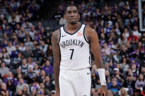 Shake Milton #7 of the Brooklyn Nets looks on during the game =ask- on November 24, 2024 at Golden 1 Center in Sacramento, California.