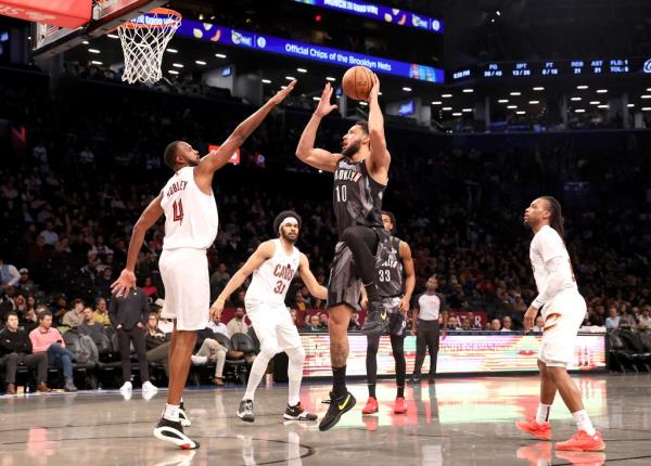 Ben Simmons attempts a shot during the Nets' loss to the Cavaliers on Dec. 16.