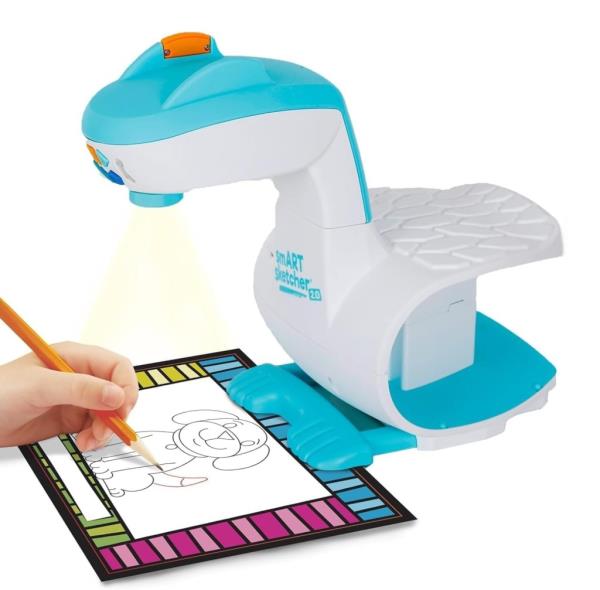 A hand drawing with the smART Sketcher 2.0 Projector, a top-selling toy of Flycatcher that got stolen and resold on Amazon at a discounted price